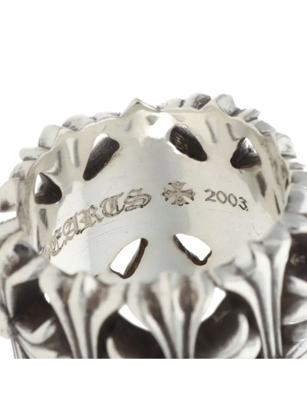 Chrome Hearts Cemetery Cross Silver Ring